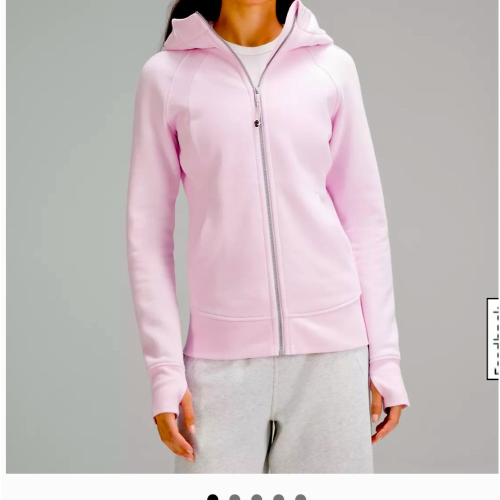 Lululemon(NWT) Beautiful light pink colour. Scuba Full-Zip Hoodie